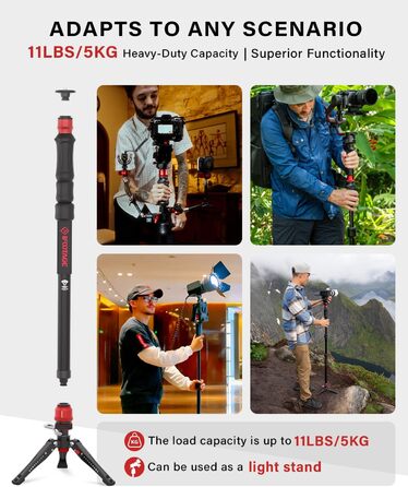 Монопод IFOOTAGE Cobra 3 C180F-P: вуглецеве волокно, 181 см, вантажопідйомність 8 кг