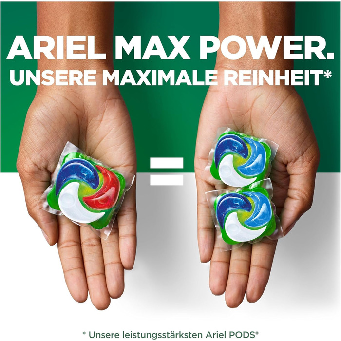 Капсули для прання Ariel Max Power Pods Universal+, універсальний засіб для прання, 66 прань