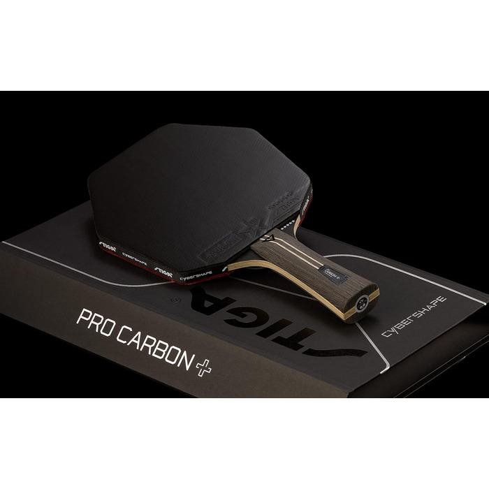 STIGA Pro Carbon+ Cybershape Table Tennis Racket - 5-Star Offensive Paddle for Professional Play