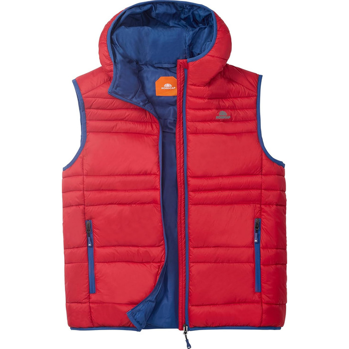 Чоловіча степкова жилетка NORDCAP, легка, тепла та вітронепроникна, спортивна жилетка з капюшоном та кишенями на блискавці, розмір M-3 (L, Червоний)