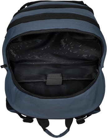 Шкільний рюкзак Baagl для хлопчиків та дівчаток-підлітків зі скейтбордом, відділенням для ноутбука та нагрудною стрічкою (Dust Blue)