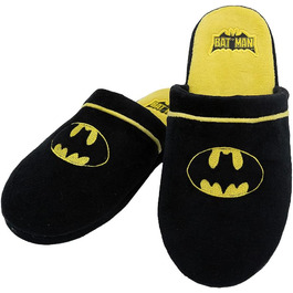 Тапочки Бетмен Funidelia для чоловіків, The Dark Knight, DC Comics. Розміри 42-45, чорні. Костюм супергероя, подарунок на Новий рік, день народження