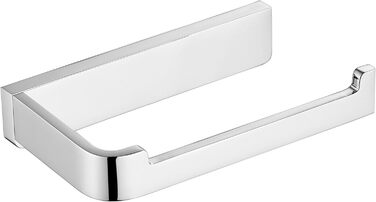 Chrome Solid Brass Toilet Paper Holder - Wall Mounted, 20cm - No Cover