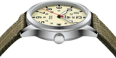 Годинник чоловічий LN LENQIN Military 30M водонепроникні, аналогові кварцові годинники з датою, нейлоновий ремінь, тактичний спортивний годинник (06- світло-зелений сріблястий жовтий)