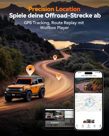 Автомобільна камера заднього виду WOLFBOX G900 Tripro 4K + Dashcam 2.5K/1080P, STARVIS 2 IMX678, WiFi, GPS, 256GB карта, голосове керування
