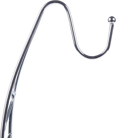 Металева фруктова корзина з кріпленням для бананів. 41 см, полиця для фруктів з дроту, підвісна стійка для бананів – хром (Ex-fb017)