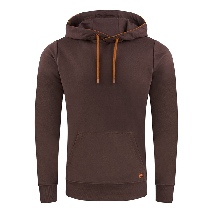 Чоловіче худі Riverso RIVEnno Regular Fit з капюроном, темно-коричневе, розмір 3XL
