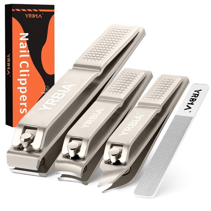 Набір ножиць для нігтів Nagel з пилкою для нігтів (4 шт.), професійні манікюрні ножиці для пальців рук і ніг, шампань