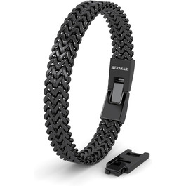Чоловічий браслет SERASAR з нержавіючої сталі 316L | Водостійкий | З надійним закриттям | 3 кольори | У подарунковій коробочці 20 см Franco Schwarz