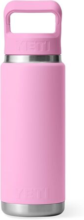 Термос-пляшка YETI Rambler 750 мл з вакуумною ізоляцією, нержавіюча сталь, з кришкою та трубочкою, колір Strong Pink