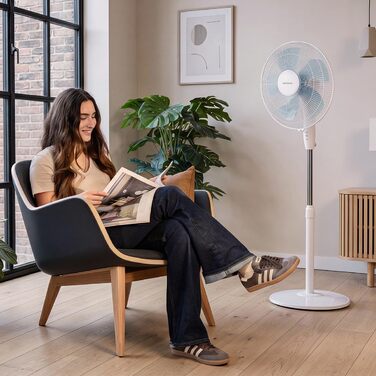 Вентилятор підлоговий Cecotec EnergySilence 515 WindLite Pro 56W, 40 см, 3 швидкості, чорний