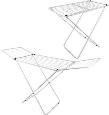 Сушарка для білизни KADAX з крилами, 18/23м, сталь з порошковим покриттям, складна, біла (2 крила)