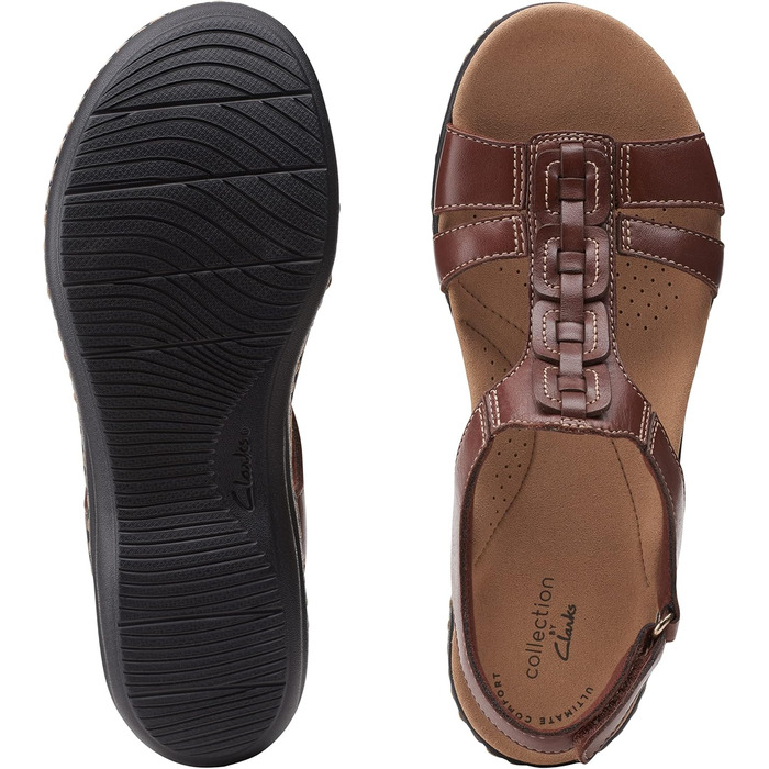 Сандалі Clarks Laurieann Kay жіночі шкіряні бежеві (41 EU, вузька ширина)