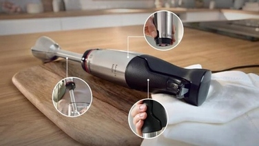 Погружний блендер Bosch ErgoMaster MSM6M620 1000 Вт з подрібнювачем QuattroBlade