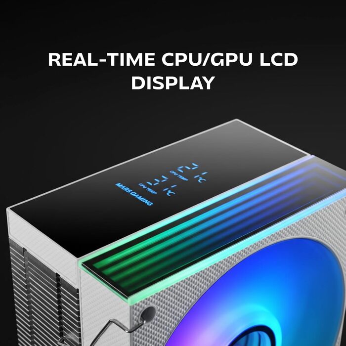 Mars Gaming ML-LCD360: Світлодіодна рідинна система охолодження для ПК, 600W, 3x 120mm вентилятори ARGB, LCD дисплей, помпа Opti-Chamber 3rd Gen, чорний