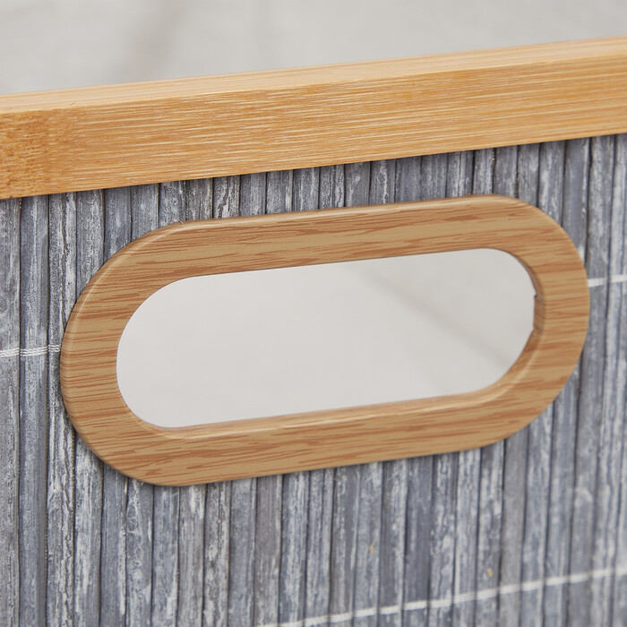 Set of 3 Gray Storage Baskets