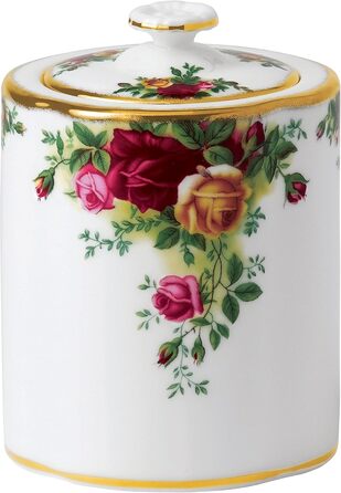 Сервіз Royal Albert Old Country Roses на 4 персони, вінтажний, кістяний фарфор, середній квітковий візерунок, чайник 0,8 л, чайна банка 0,5 л