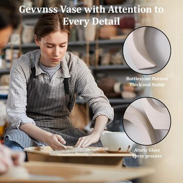 Керамічна ваза для квітів: стильна ваза в скандинавському стилі для дому, декор для вітальні та спальні