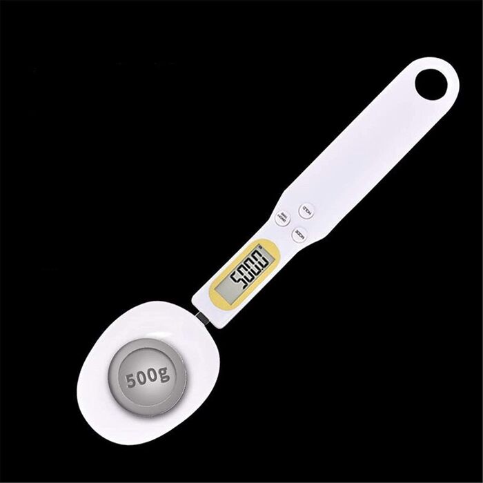 CMBSSTBB Measuring Spoon, Electronic Administration Spoon, Gram Spoon, Measuring Spoon, Soup Spoon, Baking, Household Standard Measuring Spoon, Measuring Cup, Hand Gram Scale, Baby Formula Spoon (white)