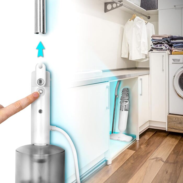 Електричний віник Duronic, бездротовий, 220W, 3 швидкості, акумулятор, 50 хв роботи, HEPA-фільтр, без мішка, білий