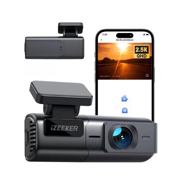 Автомобільний відеореєстратор iZEEKER 2.5K WiFi з картою 32GB: Full HD, нічна зйомка, G-сенсор, WDR