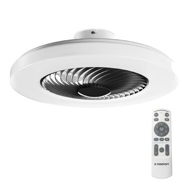 Стельовий вентилятор Noaton Triton 12050B з LED підсвіткою, диммер, 3 режими кольору, пульт, таймер, Ø50 см (чорний)