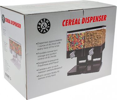 Диспенсер для мюслі, cornflakes та інших круп United Entertainment Luxury - чорний, 34x16.5x31x5 см