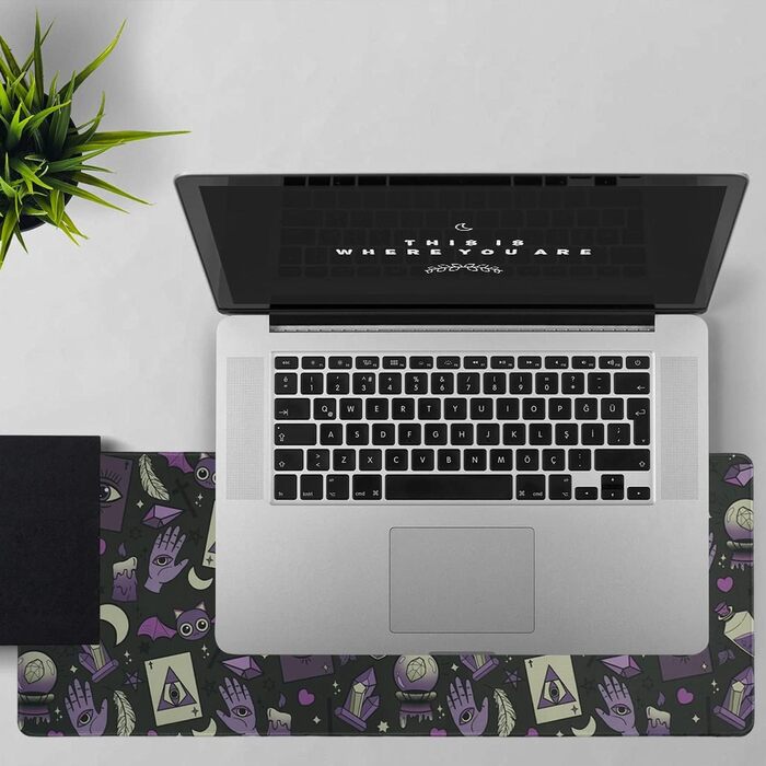 Мат для миші Sakura XL чорний з квітами сакури, 31.5 x 11.8 дюймів