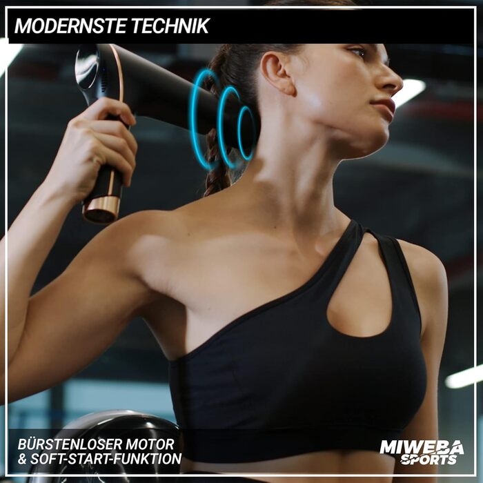 Масажер для м'язів Miweba Sports MM200 | Масажна пістолета з LCD-дисплеєм та 6 насадками