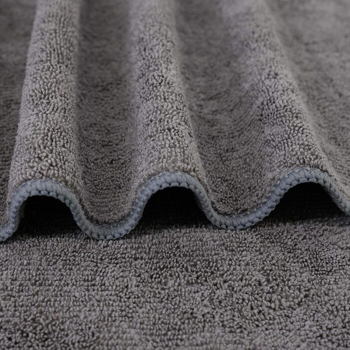 Рушники для перукарів Polyte - мікрофібра, швидковисихаючі, безворсові, темно-сірі, 50x101 см, 2 шт.