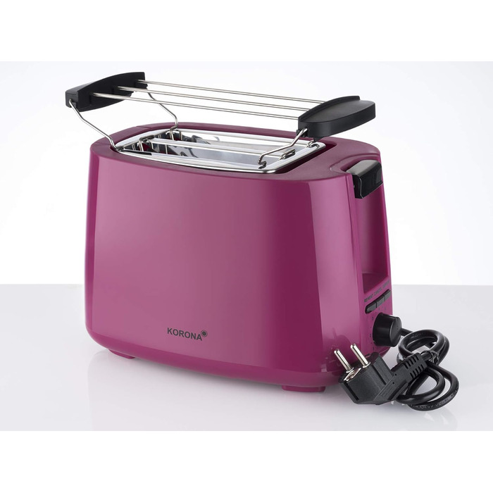 Тостер Korona 21133 зелений - 2 шматочки, 750 Вт з підставою для бургерів, функціями розморожування та підігріву