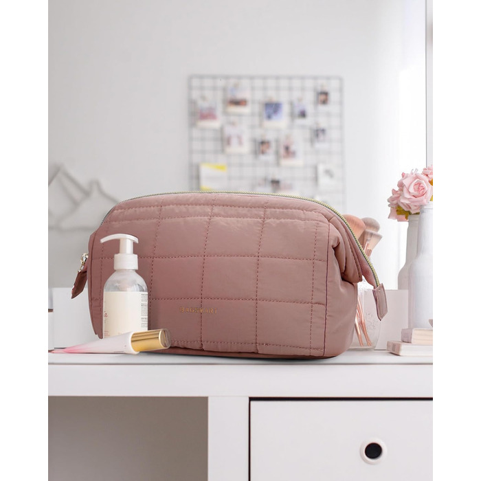 Косметичка для макіяжу BAGSMART - жіноча, для подорожей, рожевого кольору