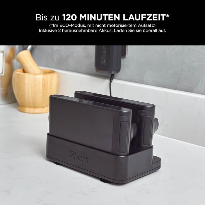 Бездротовий акумуляторний пилосос Shark Stratos, PowerFins Plus, 60 хв роботи, Anti-Hair Wrap, CleanSense IQ, насадки для щілин та багато поверхонь, рожеве золото/антрацит, IZ400EU (насадка Stratos для шерсті тварин та 2 акумулятори)