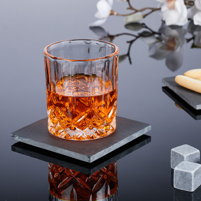 Relaxdays Slate Coasters, Set of 8