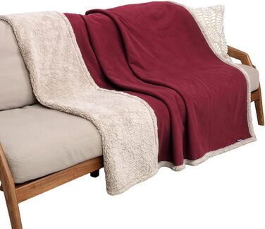 Водонепроникний плед для собак і котів, миючий, 150 x 120 см (L 203 x 152 см), бордовий/Туапе