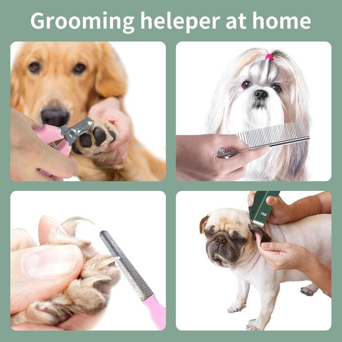 Професійний набір для грумінгу котів та собак Favrison: тиха машинка для стрижки, бездротовий триммер, набір для догляду за шерстю