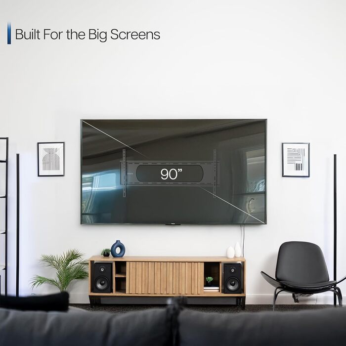 Настінне кріплення VIVO для LCD/LED телевізора 60-100 дюймів, VESA, чорне - MOUNT-VW100F