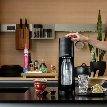 Сифон для газування води SodaStream Terra, чорний + 2 пляшки Fuse по 1л + балон з газом