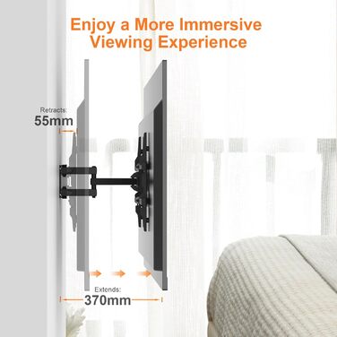 Кріплення для телевізора GRIFEMA: поворотне, нахильне, висувне, універсальне для телевізорів 32-80 дюймів, до 60 кг, VESA 600x400 мм