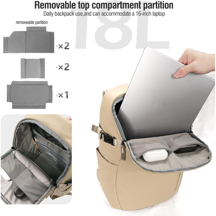 Рюкзак для камери XAMOREST Khaki: професійний, водонепроникний, для DSLR/SLR/беззеркальних камер