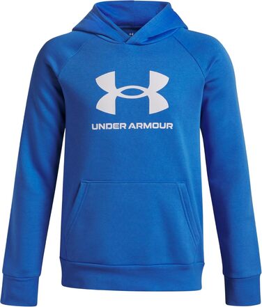 Спортивна худі для хлопчика Under Armour Rival Fleece, чорний (160-170, Blue Atlantis / White)