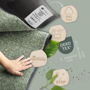Килимок для входу Salonloewe Nestor 50x75 см сірий, миючий, прямокутний SLD0847-050x075