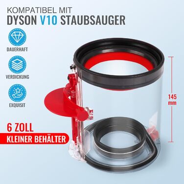 Dyson V11/V15/SV14/SV15/SV22 Large Dust Bin Replacement - Compatible with V10 Big Bin