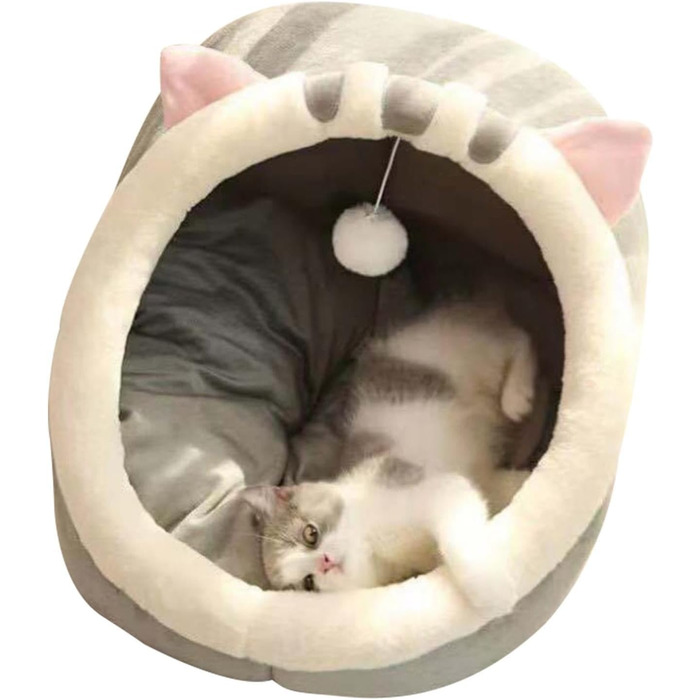 Кіт Хаус Індор - М'яке ліжко-печера для котів, тепле гніздечко, затишний дім для кота
