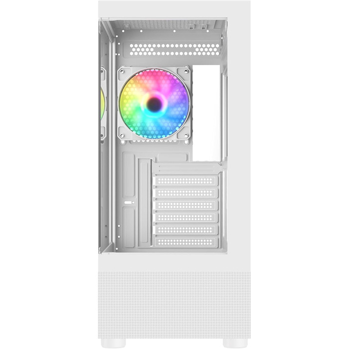 Корпус для ПК Itek SHOWBUI 33W – ігровий, ATX, білий, з RGB-вентилятором та скляними панелями