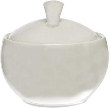 Villeroy & Boch New Cottage Basic Sugar Bowl, 450 ml, Height: 6.5 cm, Premium Porcelain, White