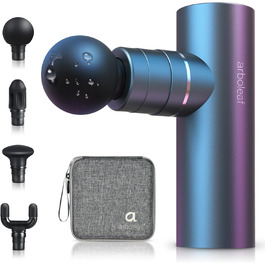 Масажер для м'язів Arboleaf Mini: тиха модель з AI, 4 насадки, USB-C, 3200 обертів, 0.47 кг, сірий колір
