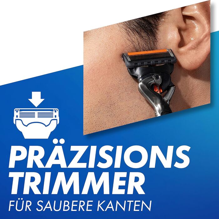 Бритва Gillette ProGlide для чоловіків, сталевий корпус, сіро-чорна, набір 12 шт.