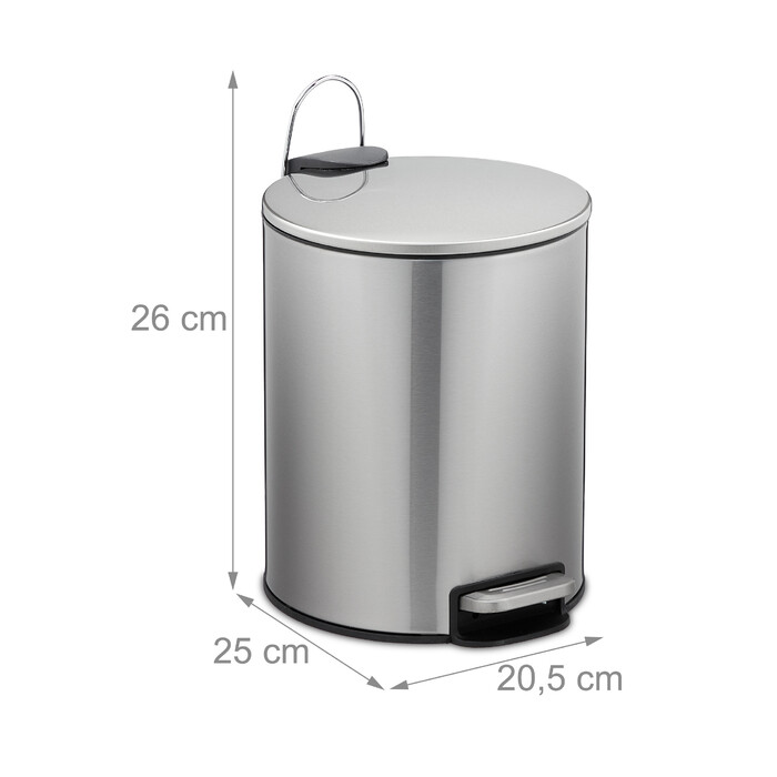 Relaxdays Stainless Steel Cosmetic Container 5 Liter