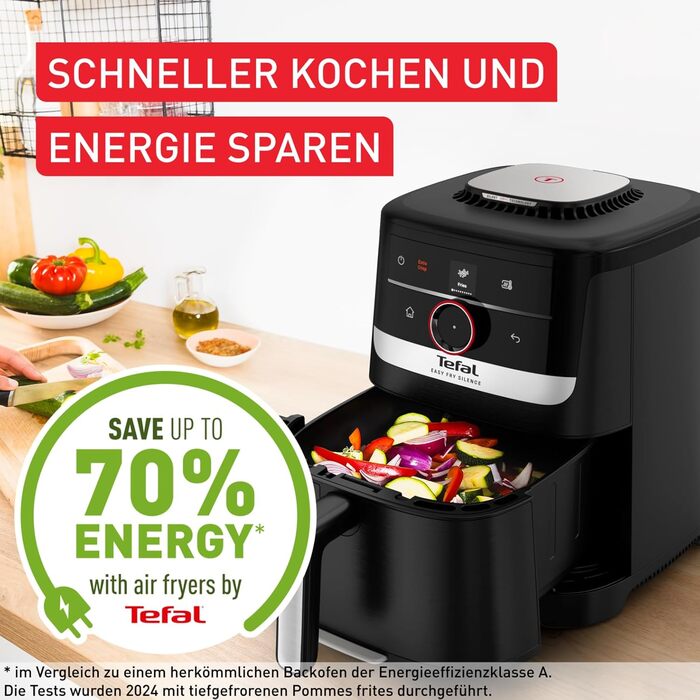 Фритюрниця Tefal Easy Fry Silence 7л з технологією Silent, 10 програм, біла (EY8421E0)